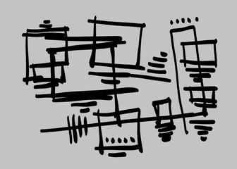 Abstract image for printing. Picture for modern interiors. The picture is painted by hand on a tablet. © neurostructure