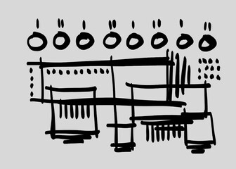 Abstract image for printing. Picture for modern interiors. The picture is painted by hand on a tablet. © neurostructure