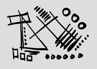 Abstract image for printing. Picture for modern interiors. The picture is painted by hand on a tablet. © neurostructure