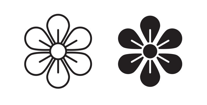 Hypericum icon flat outline in black