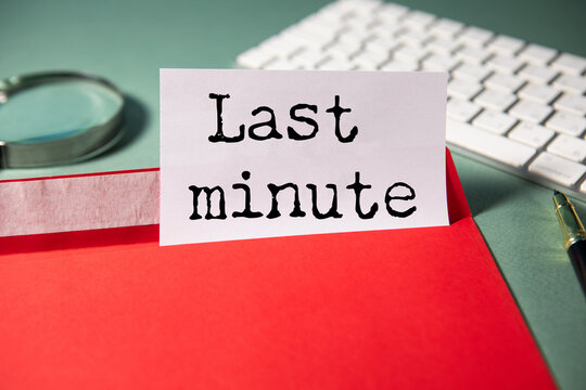 Last minute text on paper
