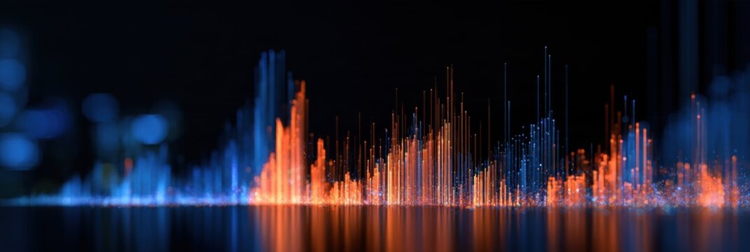 A wide abstract visualization of financial data from a quantum Monte Carlo simulation is displayed against a dark background.