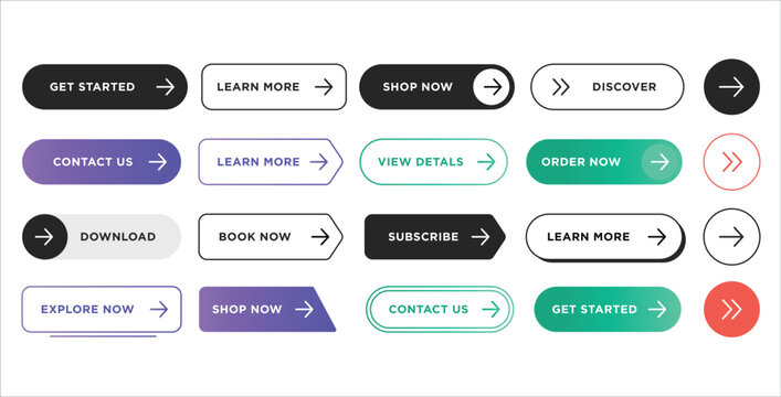 Modern Arrow Call To Action Button Collection