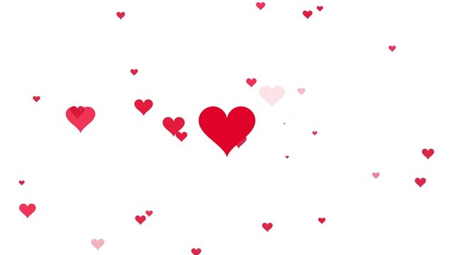 Stock footage video asset falling hearts animation player screen interface for play and button Projects
