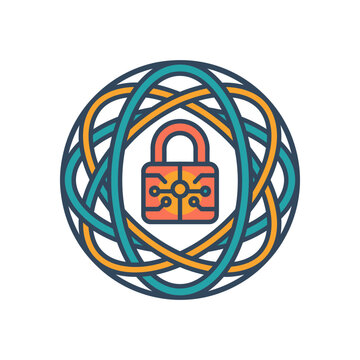 Quantum Cryptography Icon for Ultimate Security