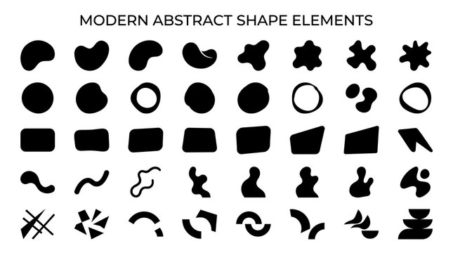 Modern Abstract Organic Shapes Collection