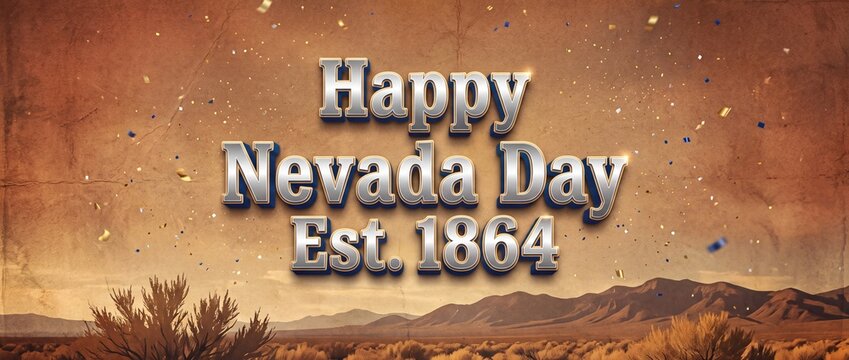 Celebration of nevada day with fireworks