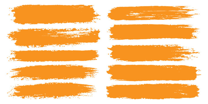 underline vector set. Hand drawn grunge brush black stroke lines collection marker line set. art line set isolated on white background. vector eps file. Stock Vector