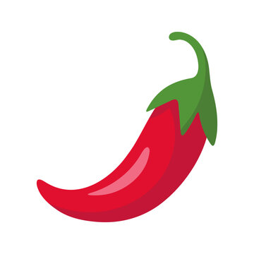 Vibrant red hot chili pepper vector illustration, representing spicy food and flavorful cuisine