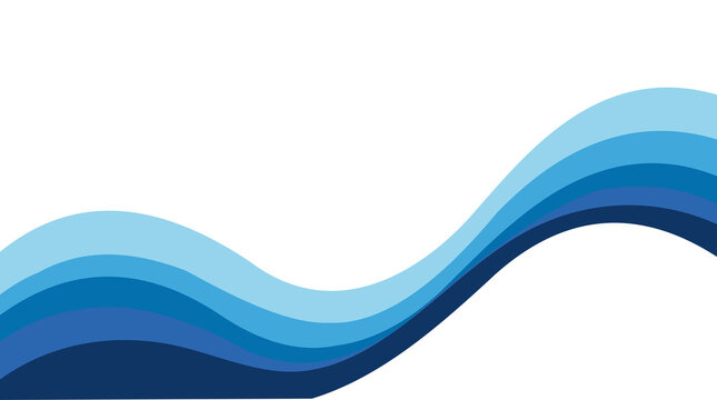 Abstract blue wave vector background graphic design element