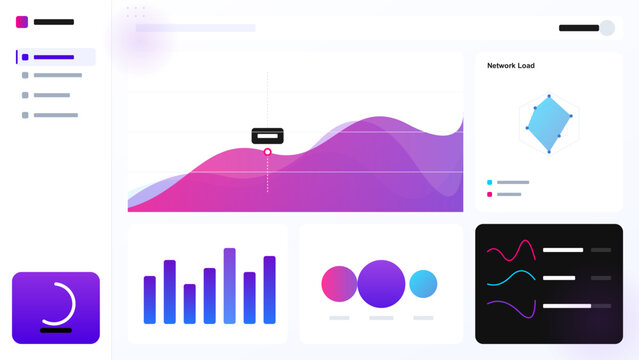 Analytics dashboard UI UX interface vector design for business website and mobile app interface