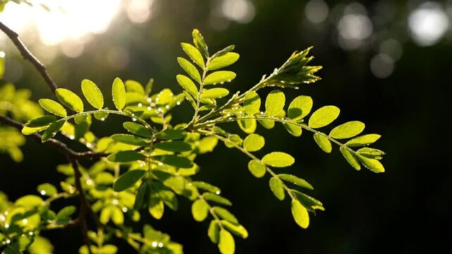 green leaves in spring