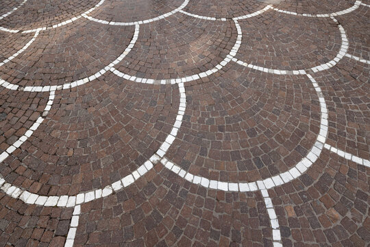 European style cobblestone street texture