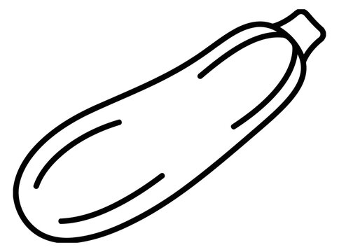 Vector icon of a zucchini vegetable