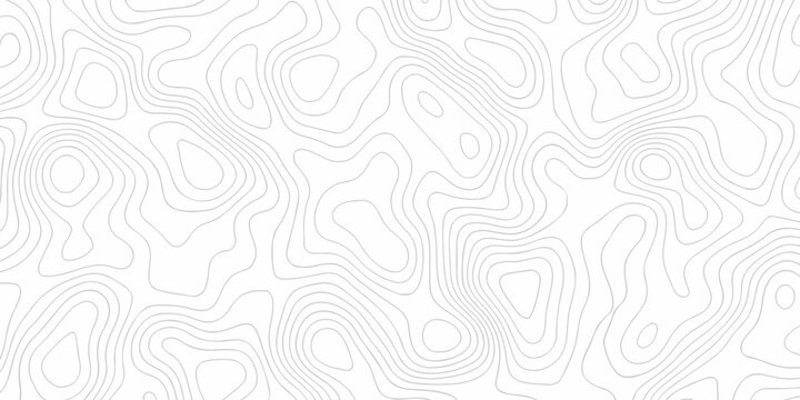 Topographic outline map. Geographic mountain relief. Contour maps. white spiral minimal line background, Topographic contour lines vector map paper pattern.