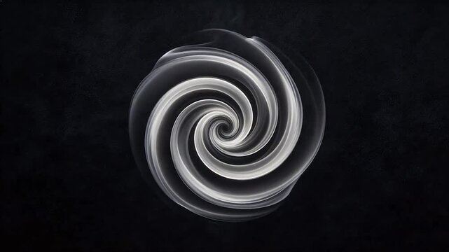 Spiral smoke pattern on dark background