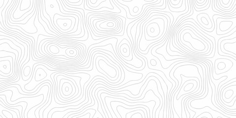 Topographic outline map. Geographic mountain relief. Contour maps. white spiral minimal line background, Topographic contour lines vector map paper pattern. © MdLothfor