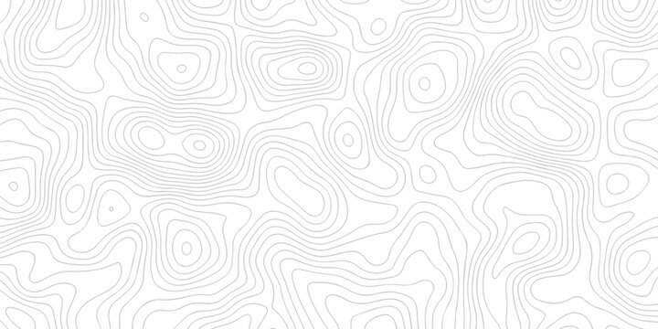 Topographic outline map. Geographic mountain relief. Contour maps. white spiral minimal line background, Topographic contour lines vector map paper pattern.