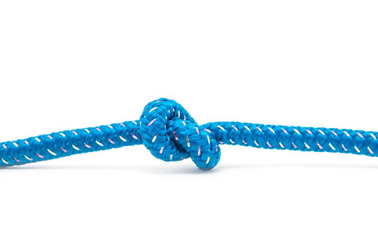 Rope with a knots on white background