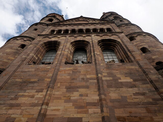 Worms Cathedral Romanesque East Apse Towers Looking Up © Izanbar photos