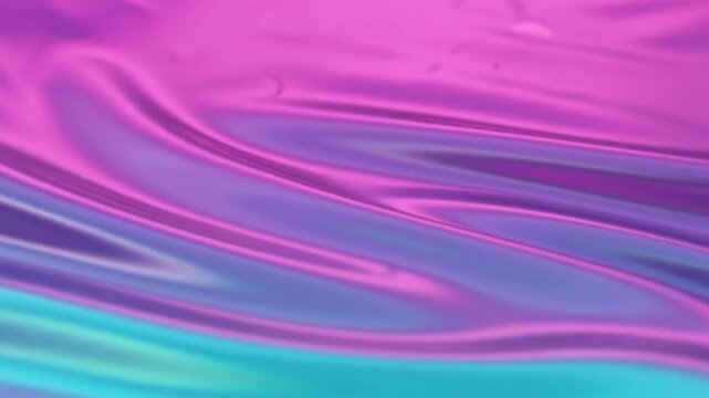 Vibrant holographic liquid background with smooth iridescent waves