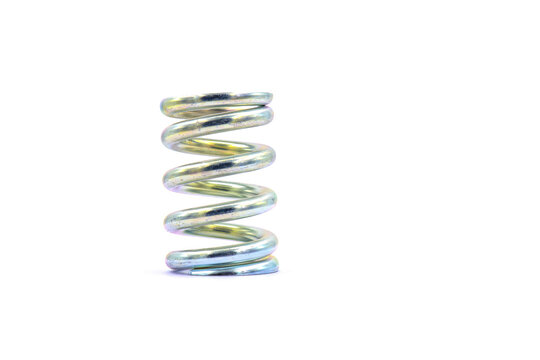 Cylindrical compression spring on a white background.