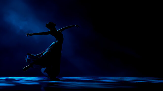 A dancer gracefully performing on stage