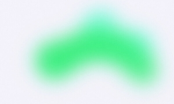 Gradient background with green abstract shape and soft grainy texture