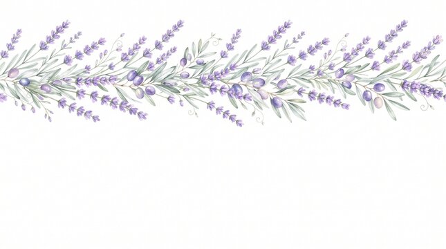 Elegant lavender floral border decoration for weddings and event