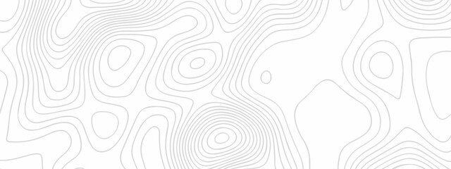 Seamless Topographic Contour Lines Background. Minimal Black and White Design with Continuous Flow. Geographic contour Map. Abstract Wavy And Curved Lines Pattern Background. © Alibuss