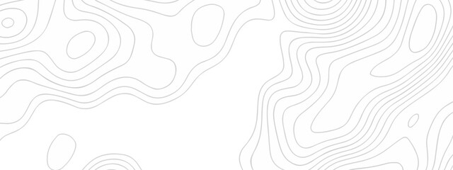 Seamless Topographic Contour Lines Background. Minimal Black and White Design with Continuous Flow. Geographic contour Map. Abstract Wavy And Curved Lines Pattern Background. © Alibuss