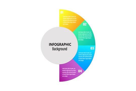 Business Infographic Chart Template, Venn Diagram Options, Multi Step Presentation with Vector Illustration, Venn Diagram Elements	