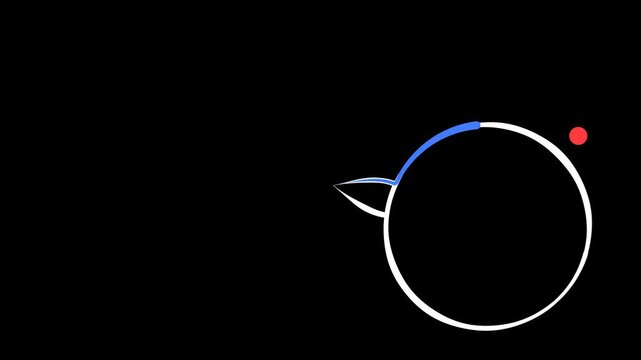 Facecam Speech Bubble Window with a Running Blue Light and Rec Dot