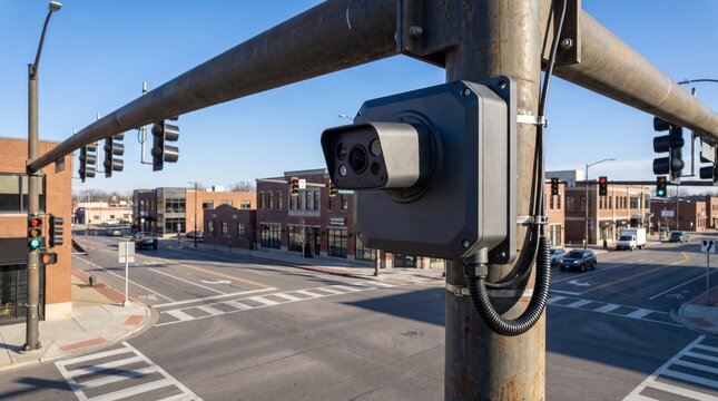 Smart Traffic Camera on City Street
