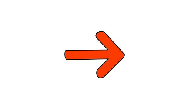 Red arrow icon vector illustration isolated on white background