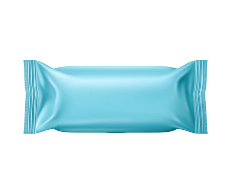 Generic blue candy wrapper mockup