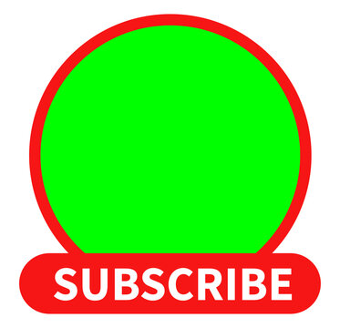 Circle subscribe button, red subscribe button social media button. Subscribe like comment share PNG