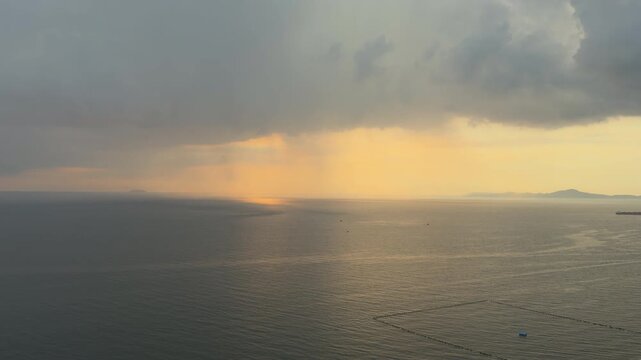 A magical sunset over the Gulf of Thailand in Pattaya.