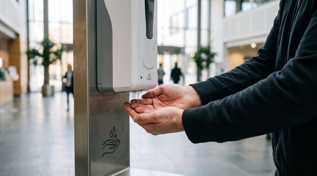 Touchless Hand Sanitizer Station for Public Hygiene