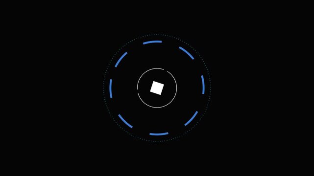 Abstract geometric design with circular pattern and square center