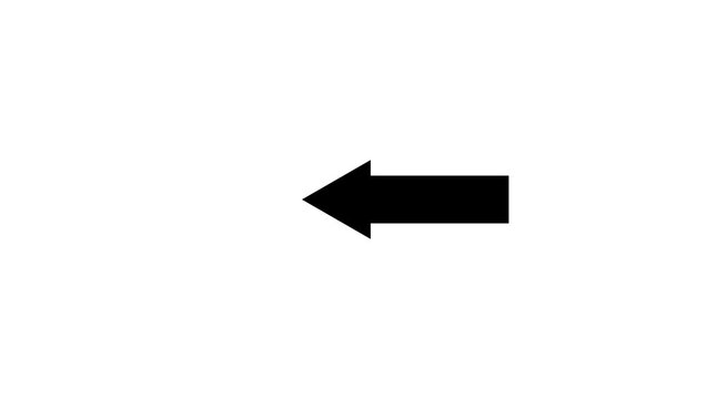 red arrow pointing left on white background. direction symbol indicating back or previous page. simple red pointer showing opposite direction.