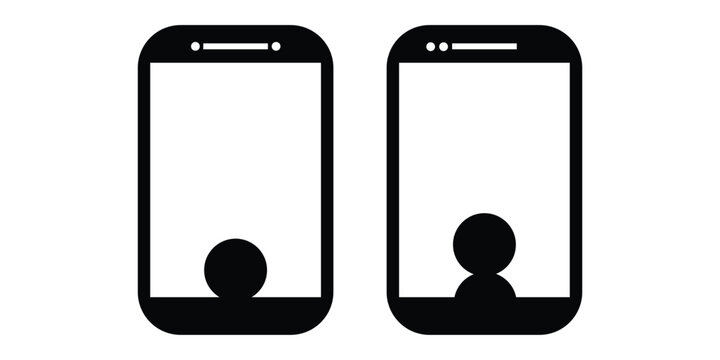 phone vector with blank white screen isolated on white background. vector