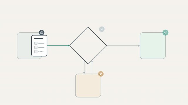 Document Approval Flowchart With Inspection and Correction Loop