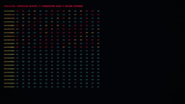 Retro futuristic digital data interface with columns of numbers and text on a black background vector illustration