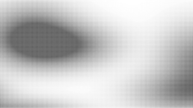 Halftone dots background vector texture, monochrome gradient screen print dot effect