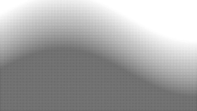 Halftone dots gradient wave texture, black dot matrix background grid vector