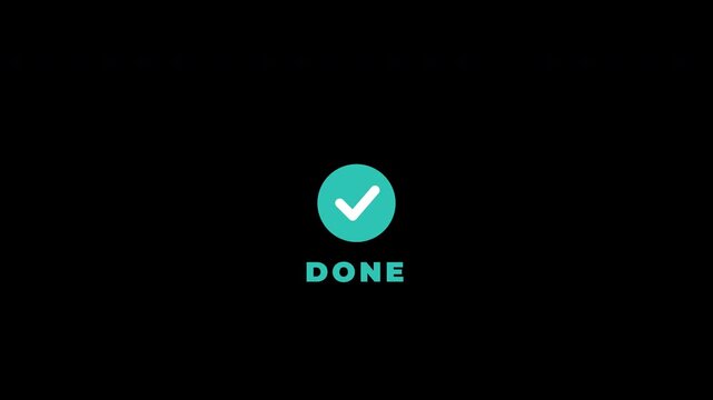 Download button clicked and turning into a progress circle and a done check with alpha channel