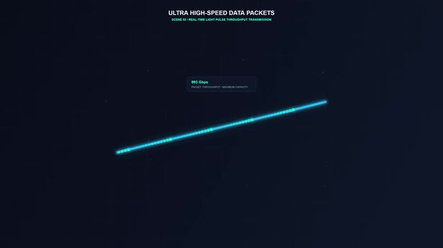 Digital Optical Fiber Data Transmission Motion Graphic