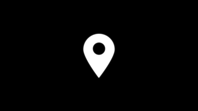 Map pointer icon set with pin symbols for navigation and location markers