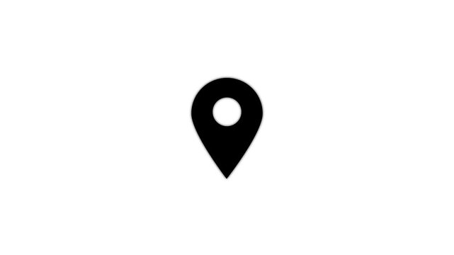 Map pointer icon set with pin symbols for navigation and location markers.4k video